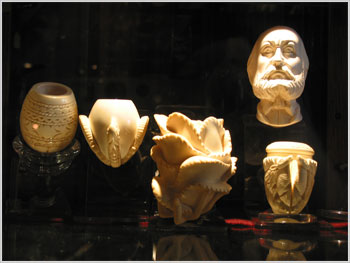 Meerschaum pipes at Telford's Pipe & Cigar